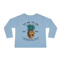 Yo Ho Pirates Life For Me Rabbit Skins Toddler Long Sleeve Tee