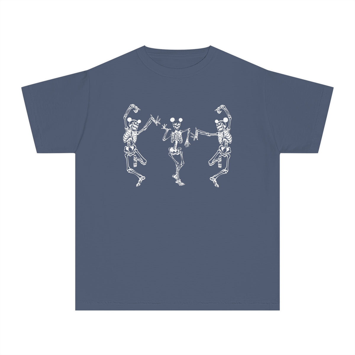 Dancing Skeletons with Ears Comfort Colors Youth Midweight Tee