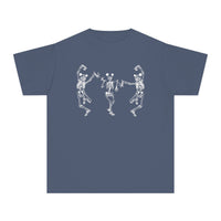 Dancing Skeletons with Ears Comfort Colors Youth Midweight Tee