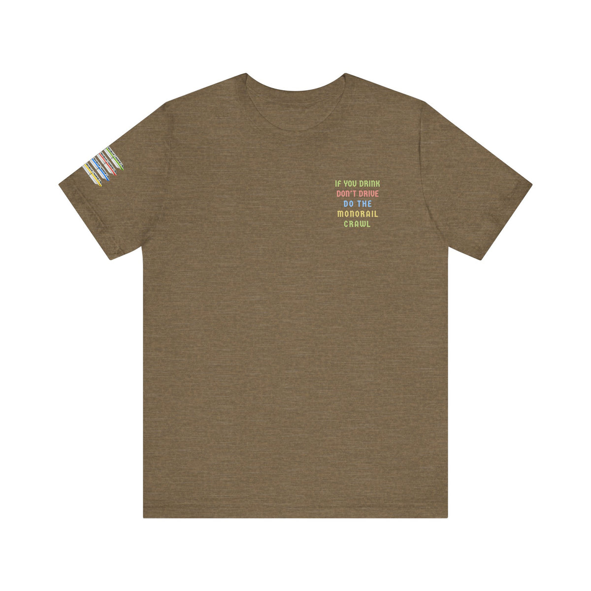 If You Drink Don't Drive Do The Watermelon Crawl Bella Canvas Unisex Jersey Short Sleeve Tee