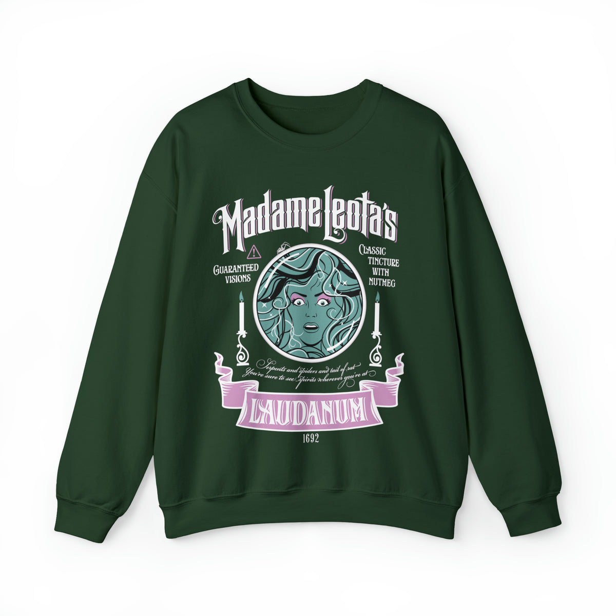 Madame Leota’s Laudanum Teal Gildan Unisex Heavy Blend™ Crewneck Sweatshirt