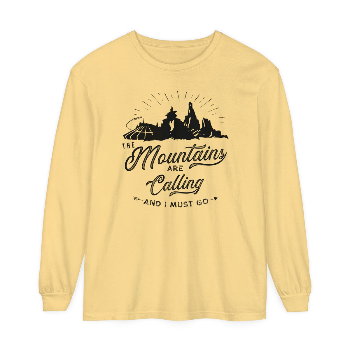 The Mountains Are Calling Comfort Colors Unisex Garment-dyed Long Sleeve T-Shirt