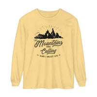 The Mountains Are Calling Comfort Colors Unisex Garment-dyed Long Sleeve T-Shirt