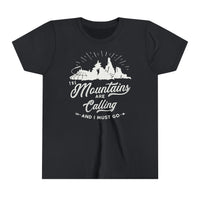 The Mountains Are Calling Bella Canvas Youth Short Sleeve Tee