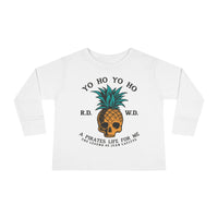 Yo Ho Pirates Life For Me Rabbit Skins Toddler Long Sleeve Tee
