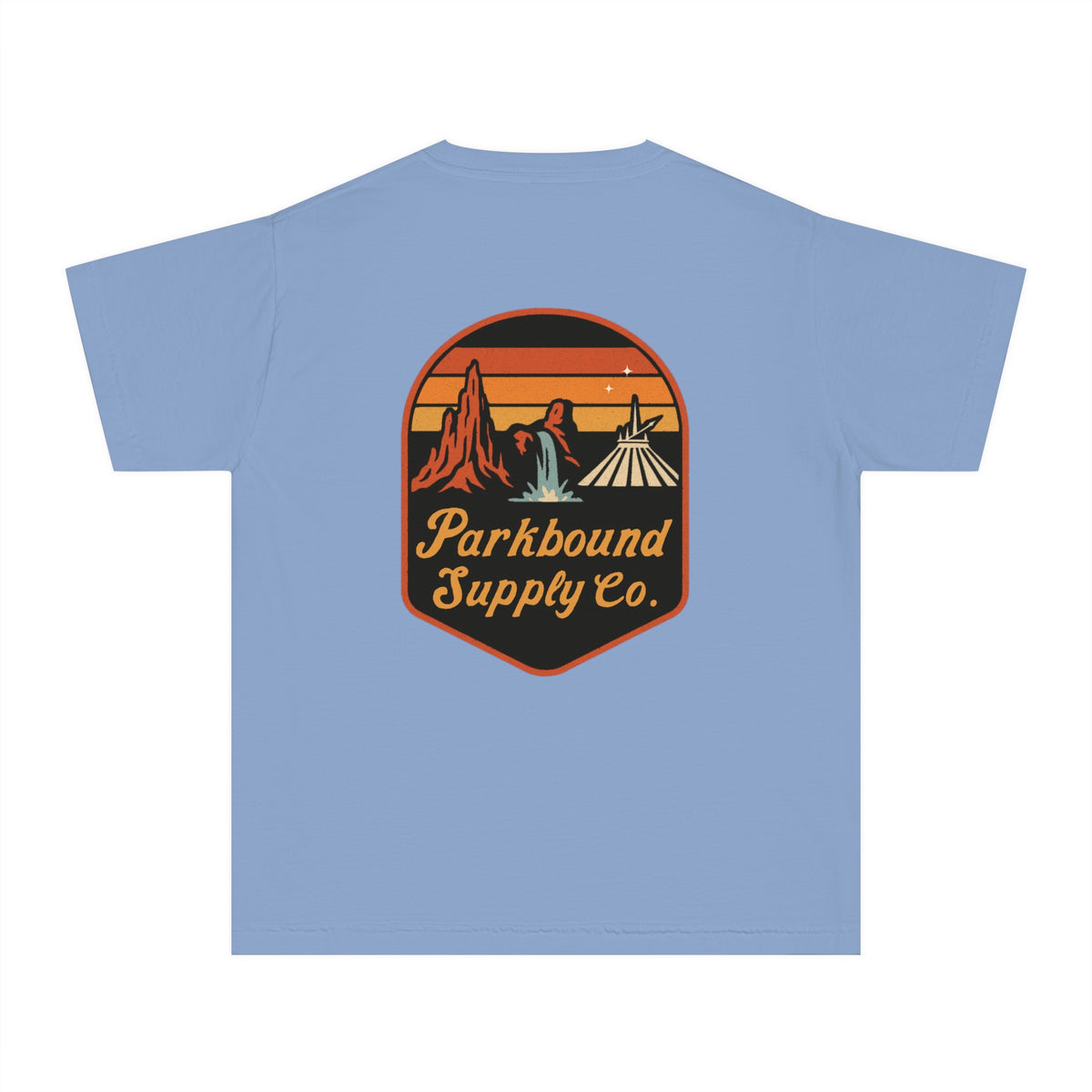 The Triple Mountain Badge — Parkbound Supply Co. Comfort Colors Youth Midweight Tee