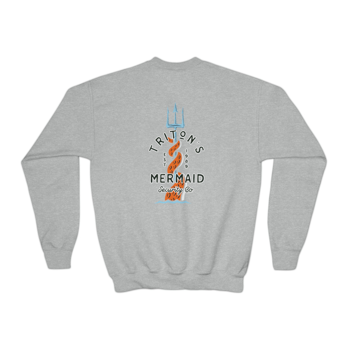Triton's Mermaid Security Gildan Youth Crewneck Sweatshirt