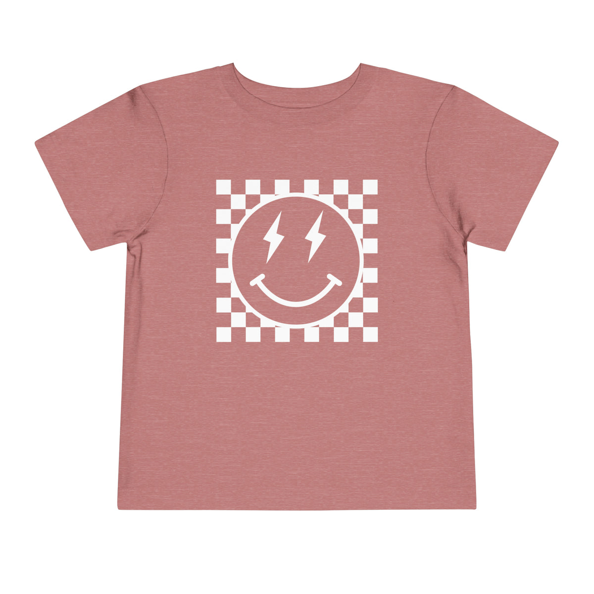 Retro Checkered Smile Bella Canvas Toddler Short Sleeve Tee