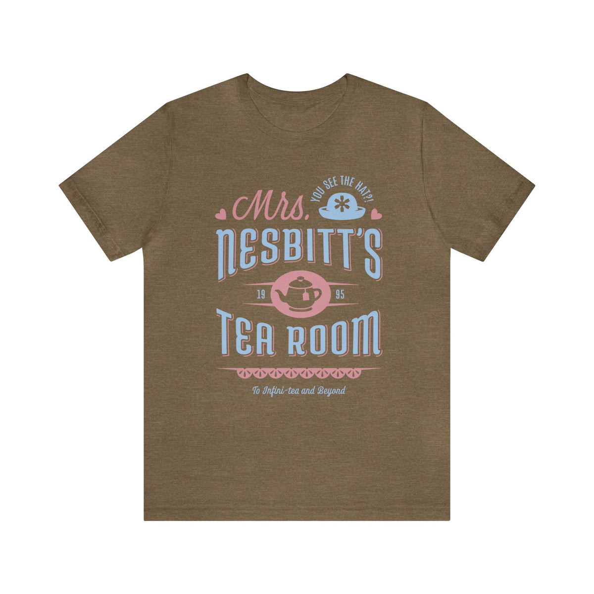 Mrs. Nesbitt’s Tea House Mint & Lavender Bella Canvas Unisex Jersey Short Sleeve Tee