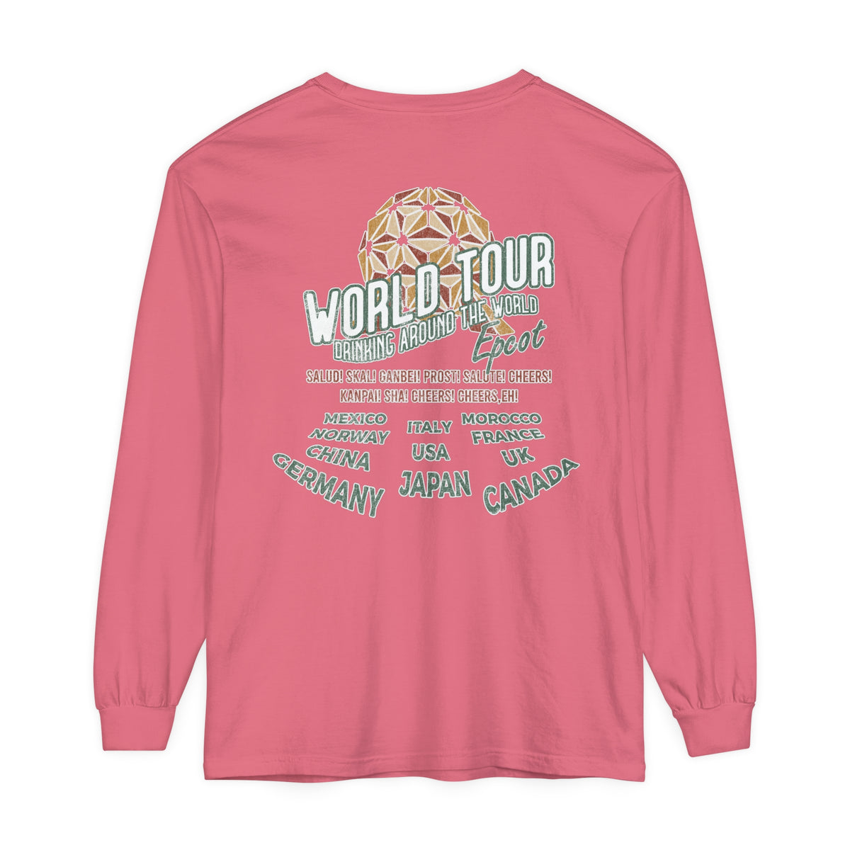 World Tour Comfort Colors Unisex Garment-dyed Long Sleeve T-Shirt