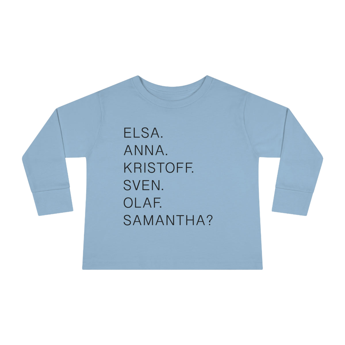 Frozen Character Names Rabbit Skins Toddler Long Sleeve Tee