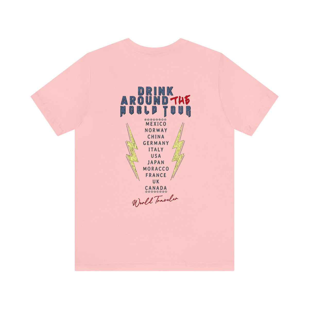Drink Around The World Tour Bella Canvas Unisex Jersey Short Sleeve Tee