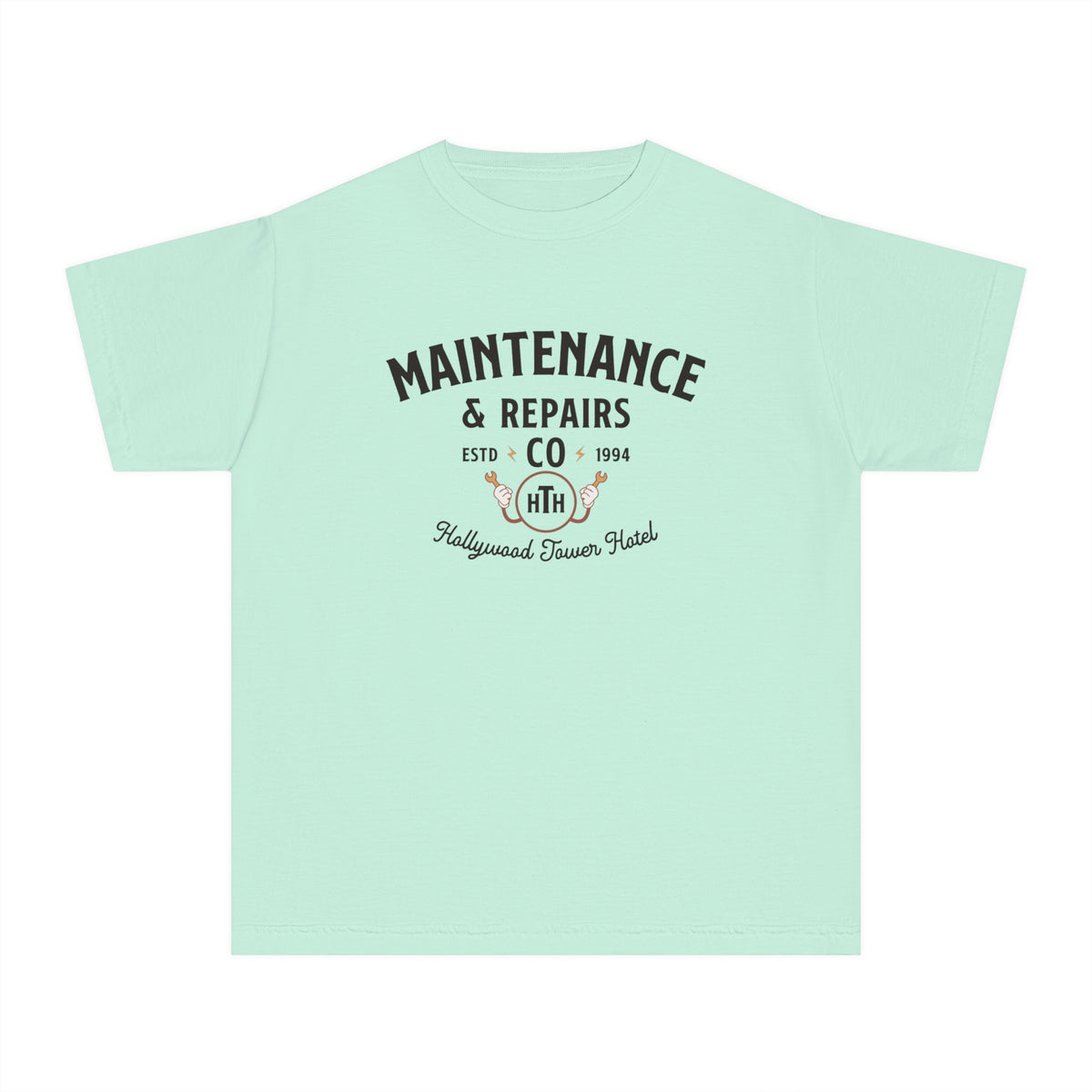Hollywood Tower Hotel Maintenance & Repairs Comfort Colors Youth Midweight Tee
