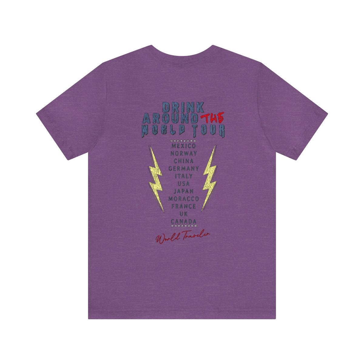 Drink Around The World Tour Bella Canvas Unisex Jersey Short Sleeve Tee