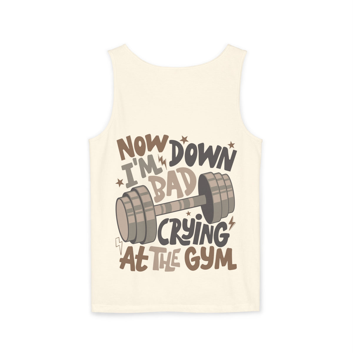 Down Bad Crying at the Gym Unisex Comfort Colors Garment-Dyed Tank Top