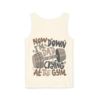 Down Bad Crying at the Gym Unisex Comfort Colors Garment-Dyed Tank Top