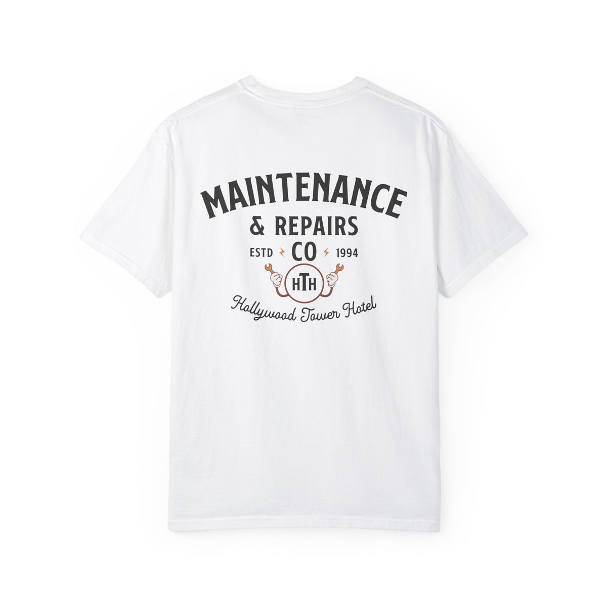 Hollywood Tower Hotel Maintenance & Repairs Comfort Colors Unisex Garment-Dyed T-shirt