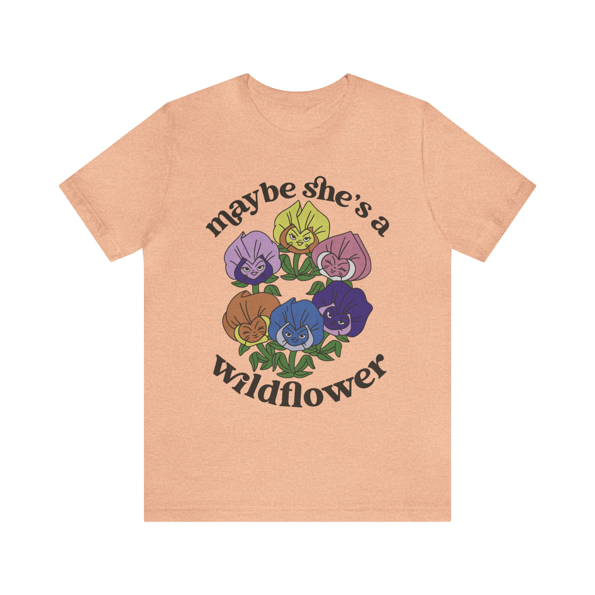 Maybe She’s A Wildflower Bella Canvas Unisex Jersey Short Sleeve Tee
