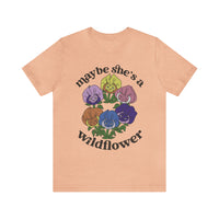 Maybe She’s A Wildflower Bella Canvas Unisex Jersey Short Sleeve Tee