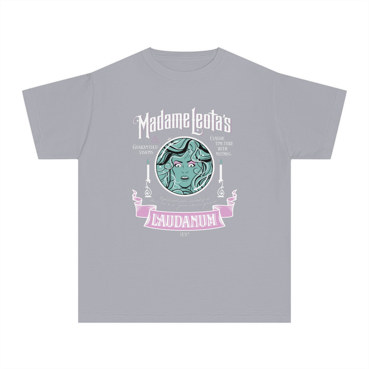 Madame Leota’s Laudanum Teal Comfort Colors Youth Midweight Tee