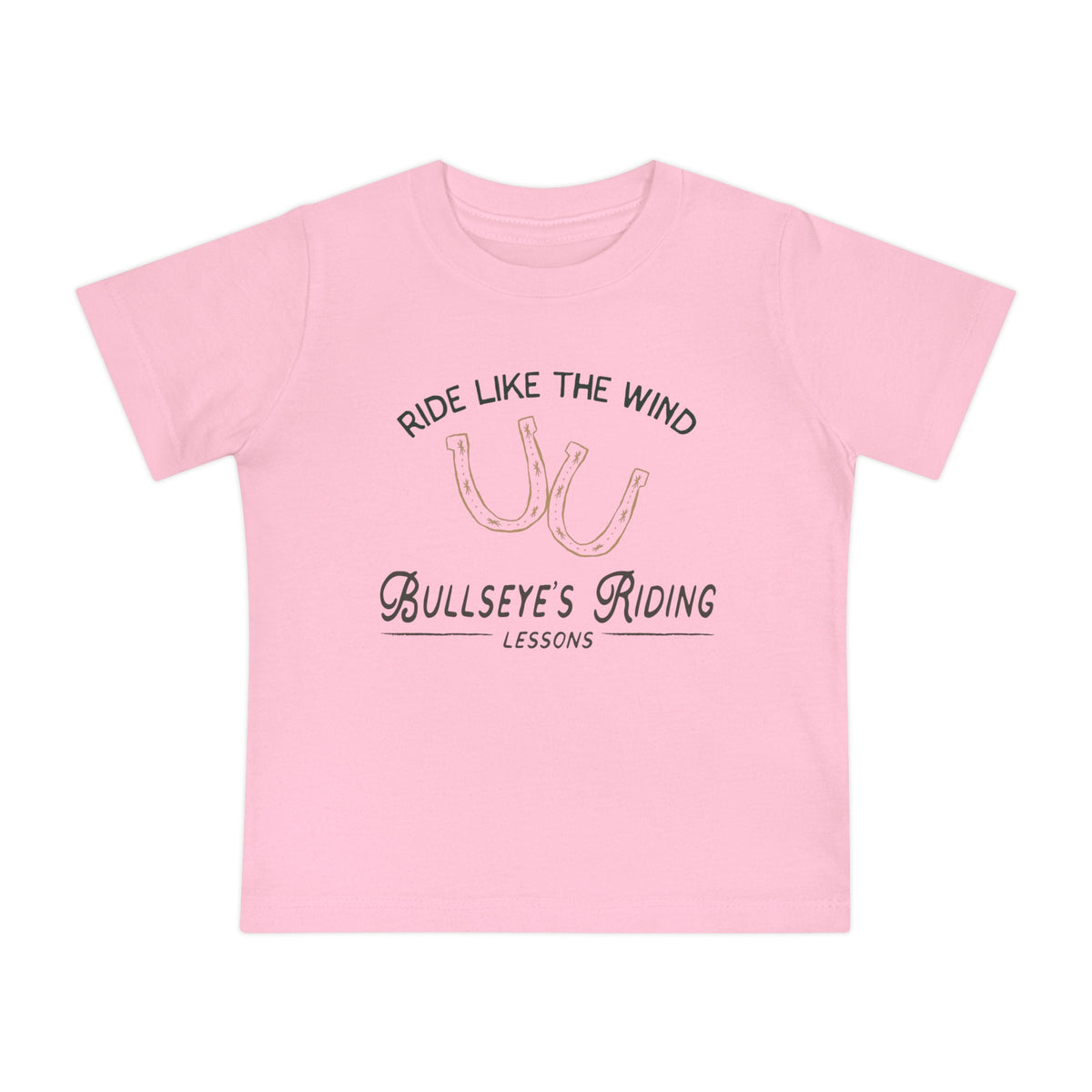 Ride Like the Wind Bullseye Bella Canvas Baby Short Sleeve T-Shirt