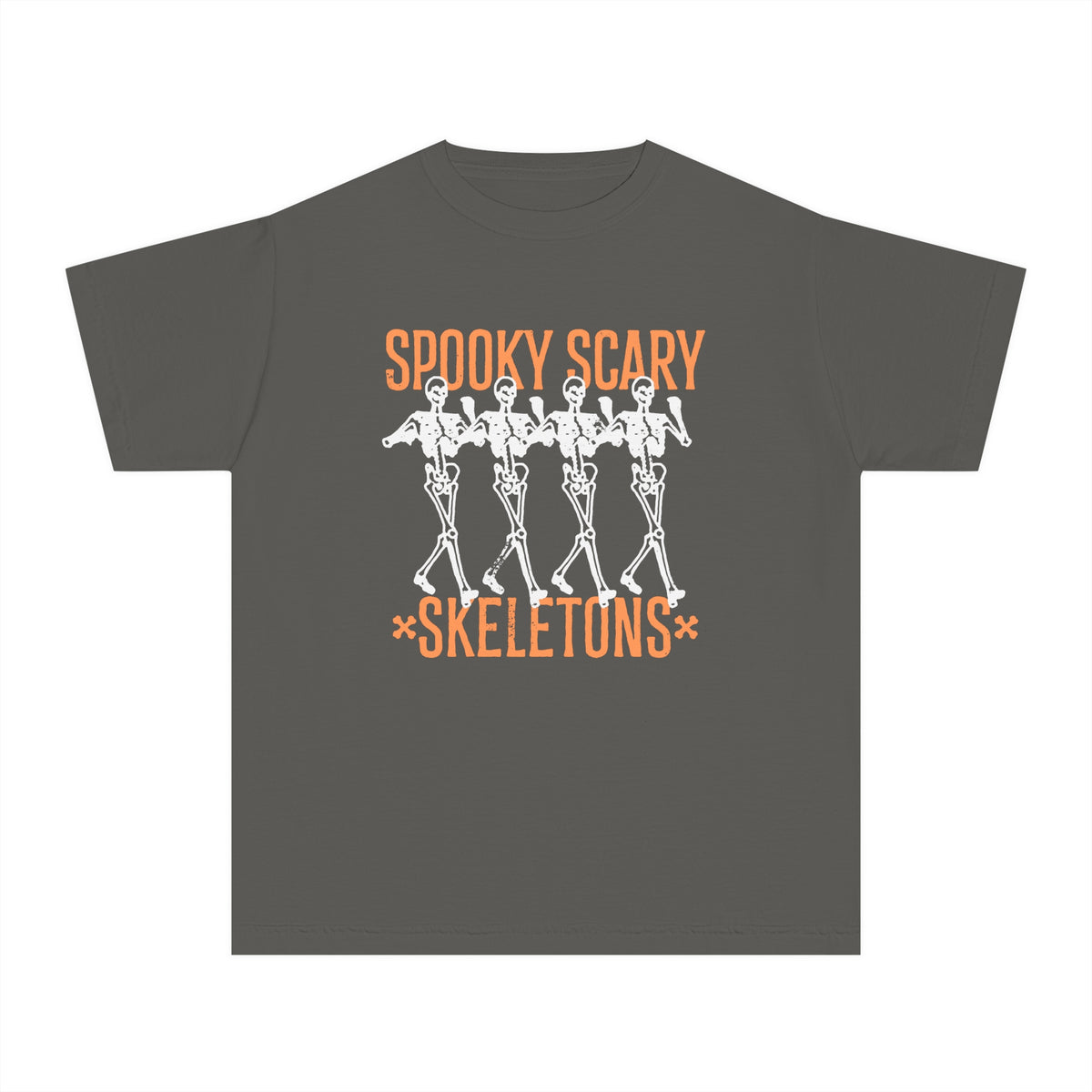 Spooky Scary Skeleton Comfort Colors Youth Midweight Tee