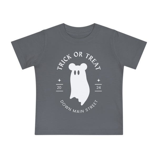 Trick or Treat Down Main Street Baby Short Sleeve T-Shirt