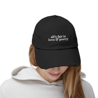 All's Fair In Love And Poetry Unisex Distressed Cap