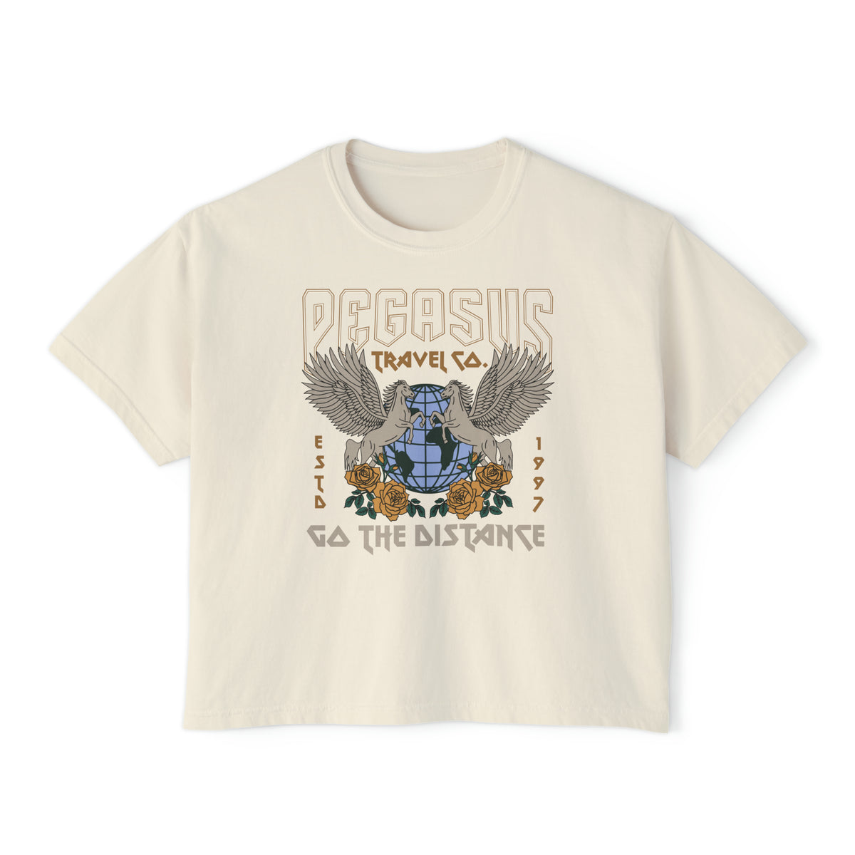 Pegasus Travel Co. Comfort Colors Women's Boxy Tee