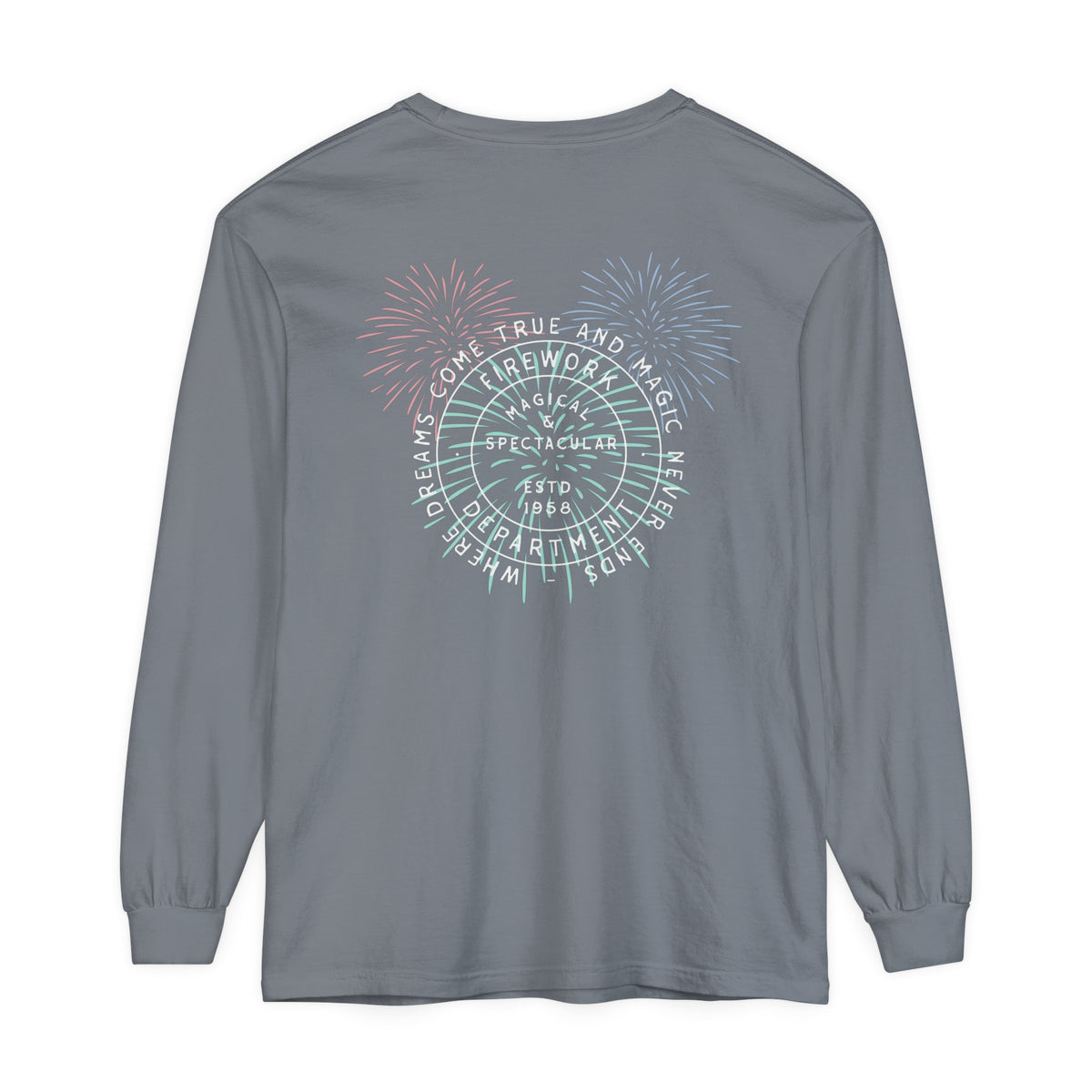 Firework Department Comfort Colors Unisex Garment-dyed Long Sleeve T-Shirt