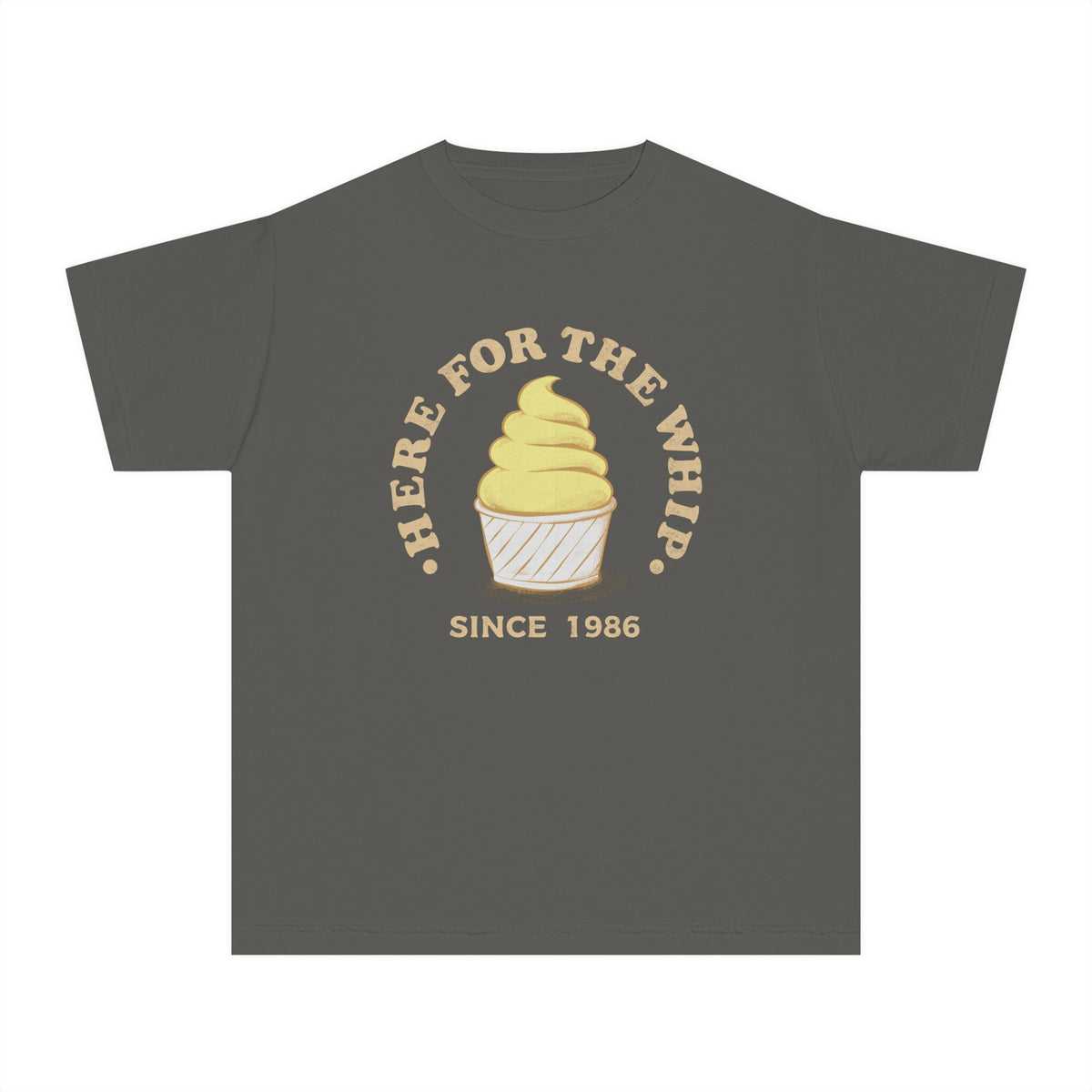 Here For The Whip Comfort Colors Youth Midweight Tee