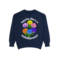 Maybe She’s A Wildflower Comfort Colors Unisex Garment-Dyed Sweatshirt