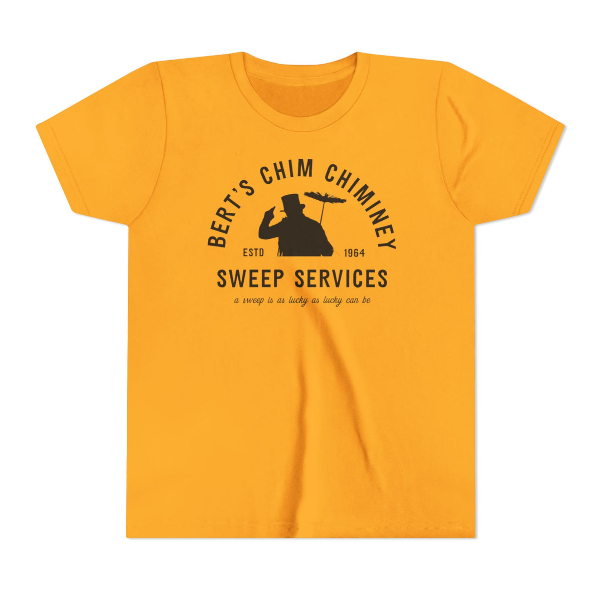 Bert’s Chim Chiminey Sweep Services Bella Canvas Youth Short Sleeve Tee