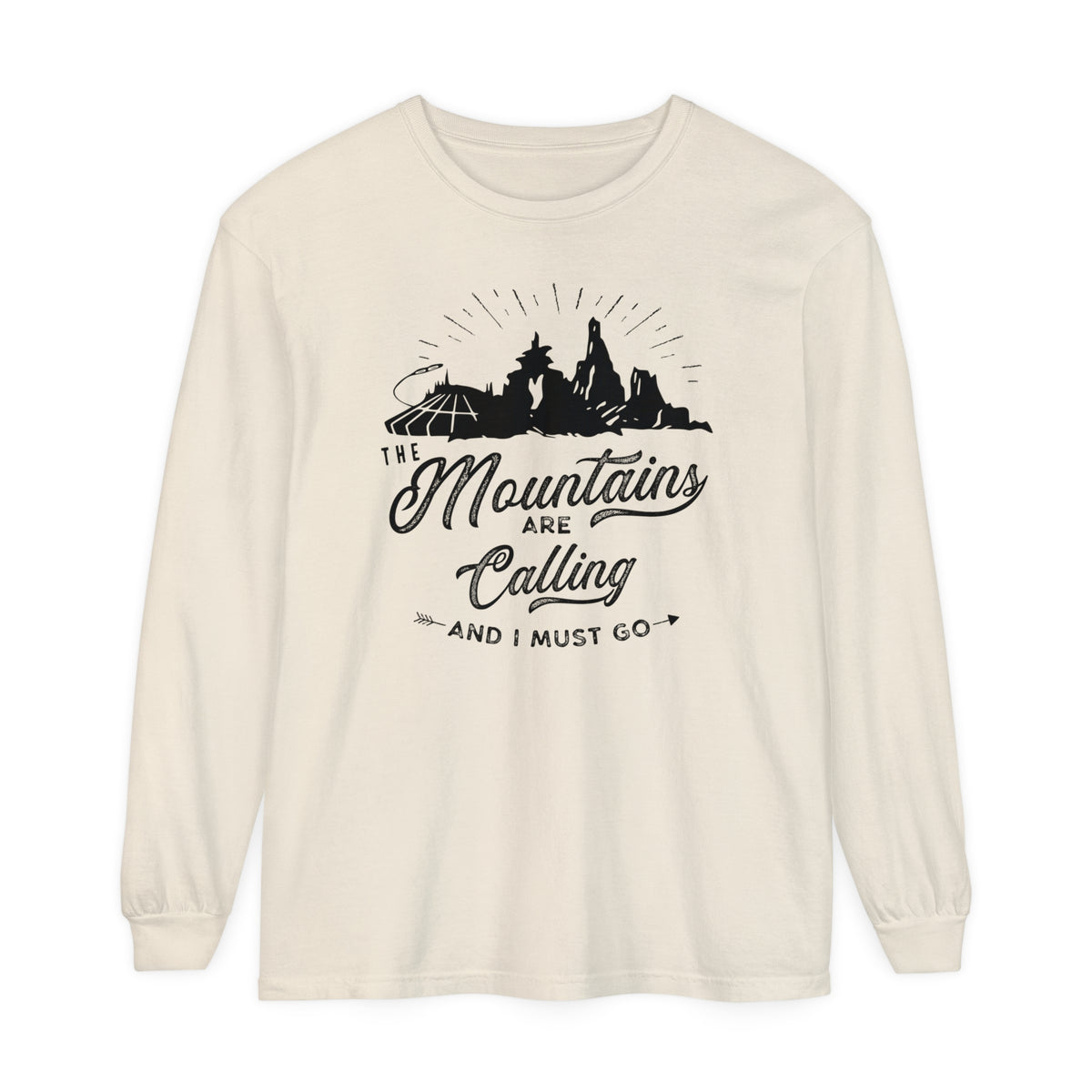 The Mountains Are Calling Comfort Colors Unisex Garment-dyed Long Sleeve T-Shirt
