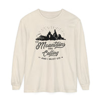 The Mountains Are Calling Comfort Colors Unisex Garment-dyed Long Sleeve T-Shirt