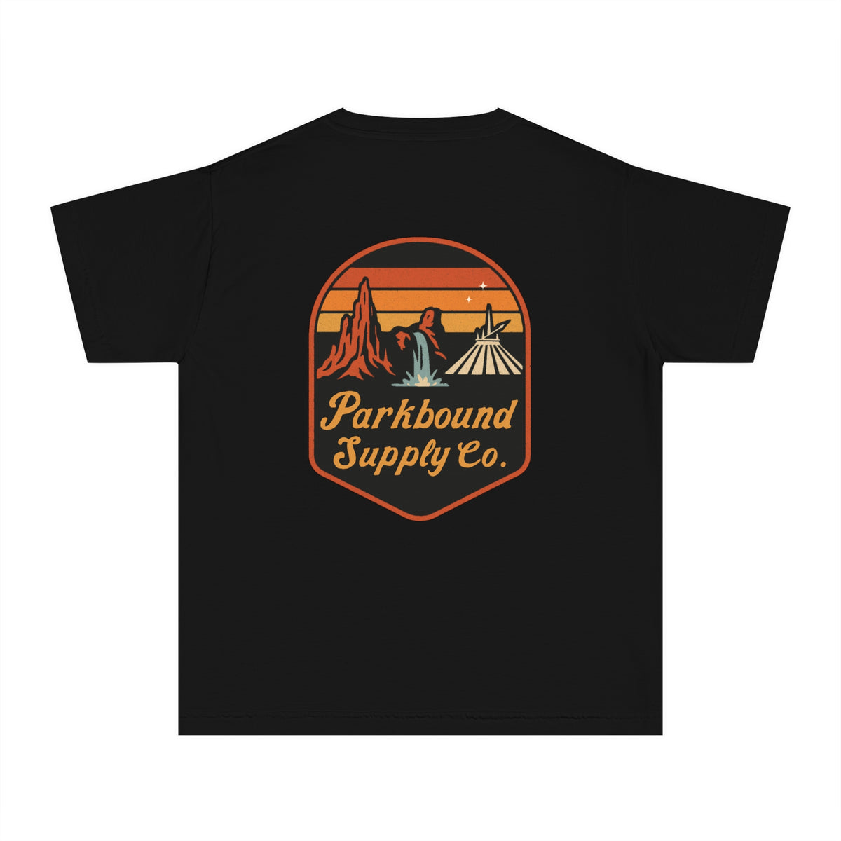 The Triple Mountain Badge — Parkbound Supply Co. Comfort Colors Youth Midweight Tee