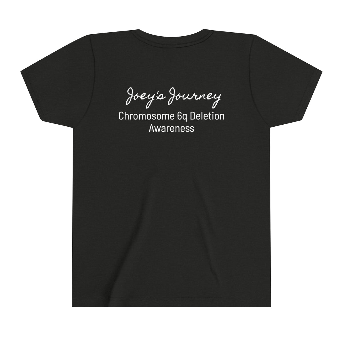 Joey's Journey Chromosome 6q Deletion Awareness Bella Canvas Youth Short Sleeve Tee