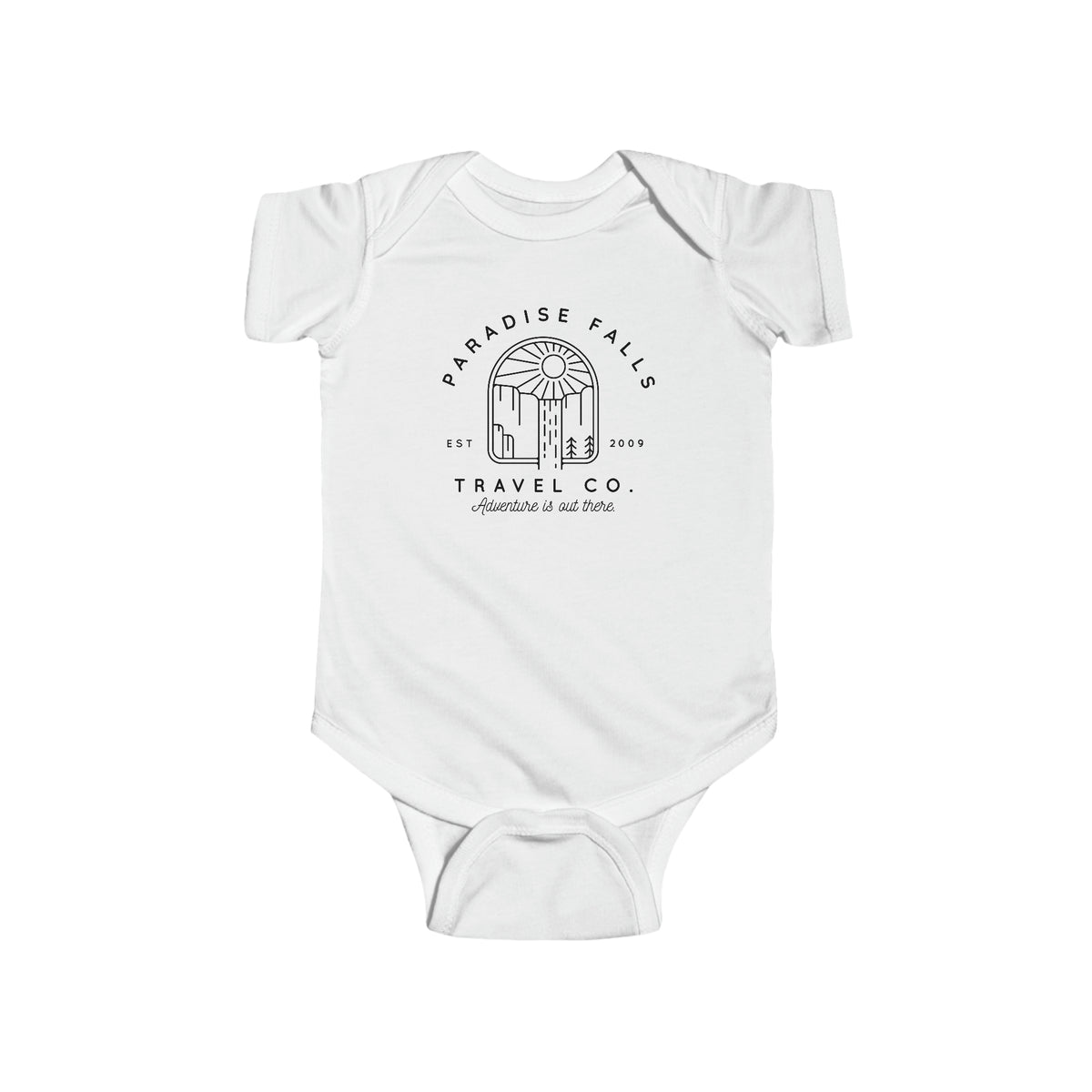 Paradise Falls Vacation Co. Rabbit Skins Infant Fine Jersey Bodysuit