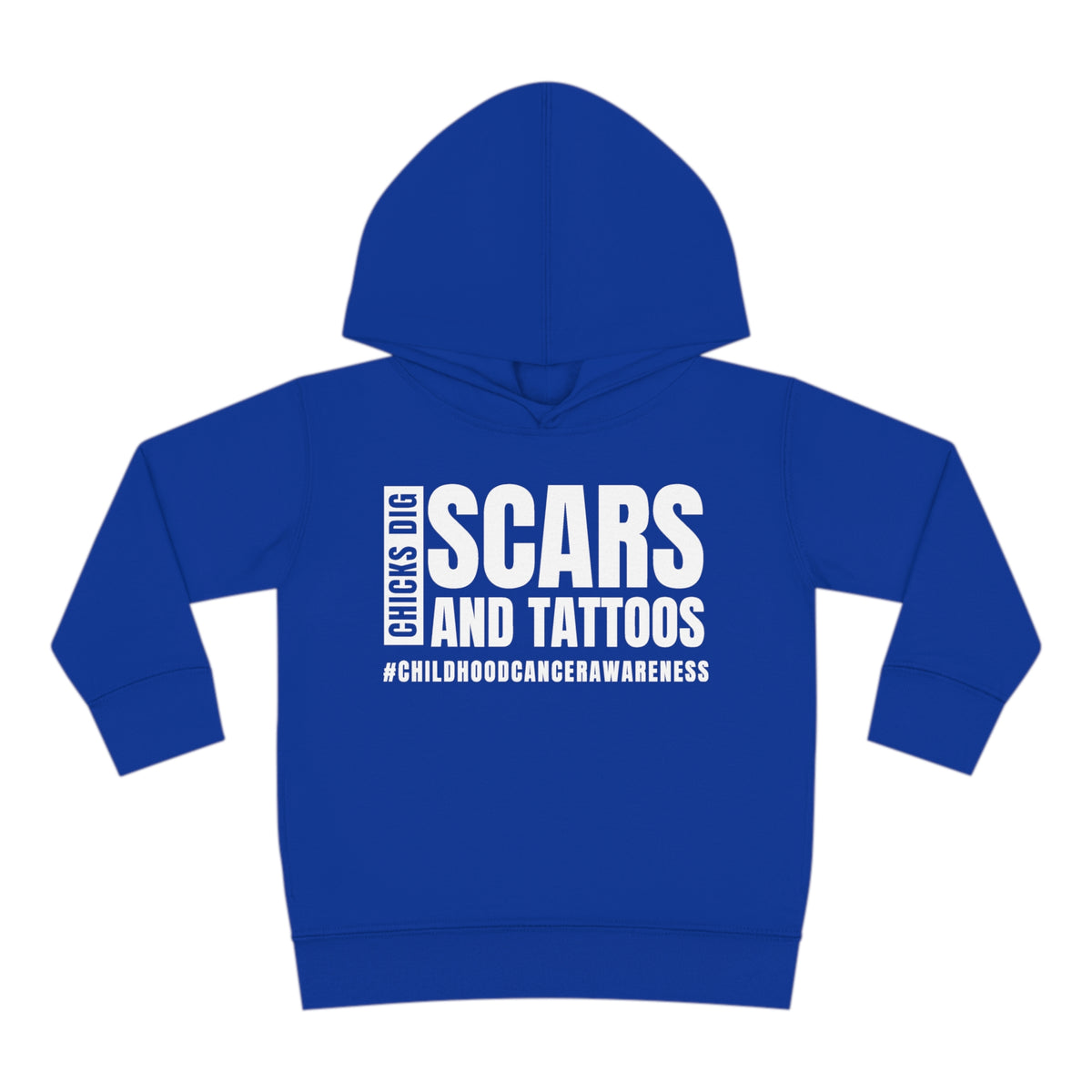 Chicks Dig Scars and Tattoos Toddler Pullover Rabbit Skins Fleece Hoodie