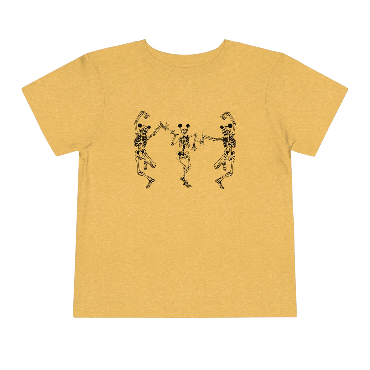 Dancing Skeletons with Ears Bella Canvas Toddler Short Sleeve Tee