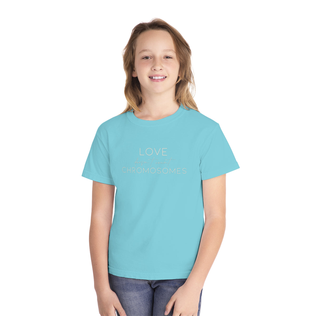 Love Doesn’t Count Chromosomes Comfort Colors Youth Midweight Tee