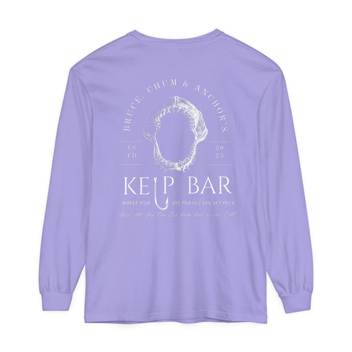 Bruce, Chum & Anchor's Kelp Bar Comfort Colors Unisex Garment-dyed Long Sleeve T-Shirt