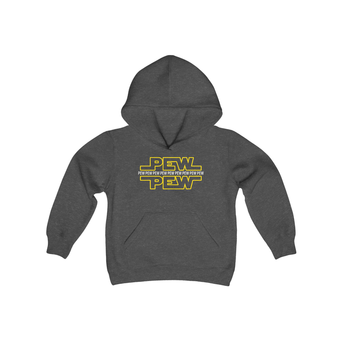PEW PEW PEW Gildan Youth Heavy Blend Hooded Sweatshirt