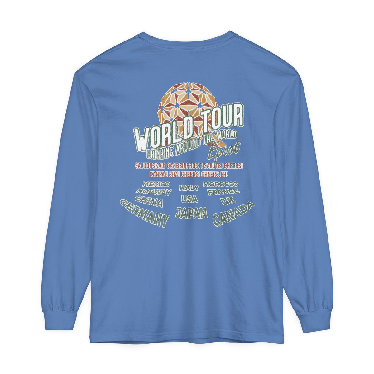 World Tour Comfort Colors Unisex Garment-dyed Long Sleeve T-Shirt
