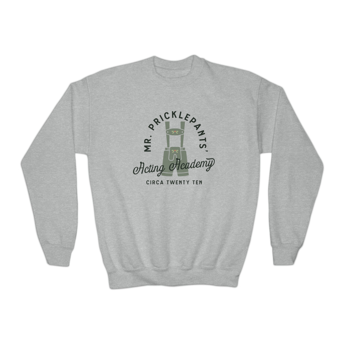 Mr. Pricklepants’ Acting Academy Gildan Youth Crewneck Sweatshirt
