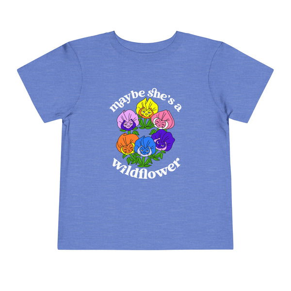 Maybe She’s A Wildflower Bella Canvas Toddler Short Sleeve Tee