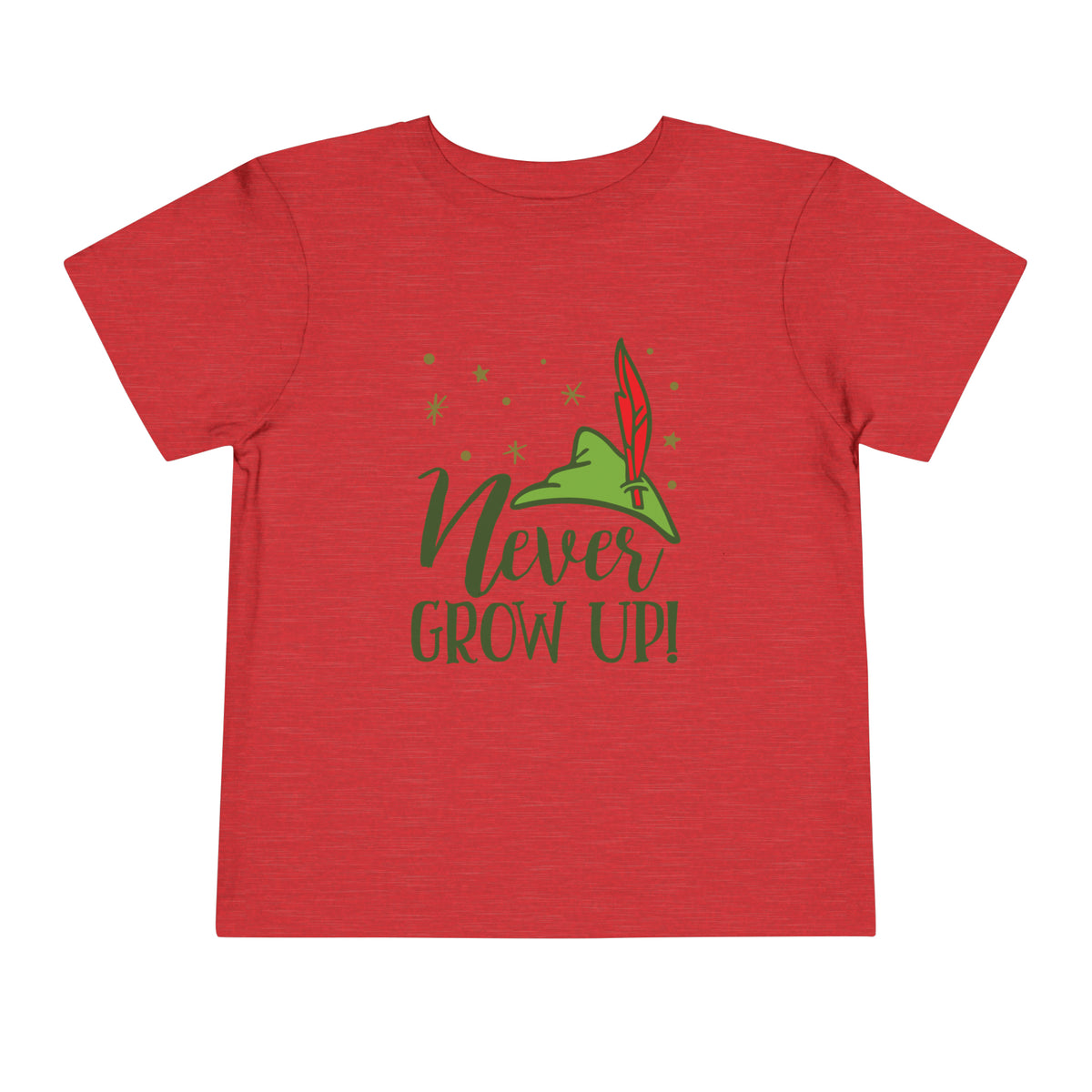 Never Grow Up Bella Canvas Toddler Short Sleeve Tee
