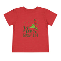 Never Grow Up Bella Canvas Toddler Short Sleeve Tee