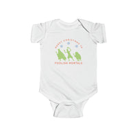 Merry Christmas Ya Foolish Mortals Rabbit Skins Infant Fine Jersey Bodysuit