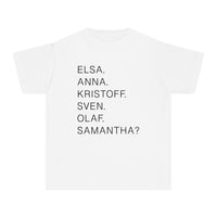 Frozen Character Names Comfort Colors Youth Midweight Tee